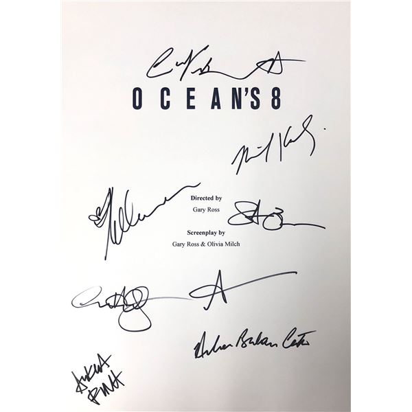 Autograph Signed Ocean 8 Script Cover