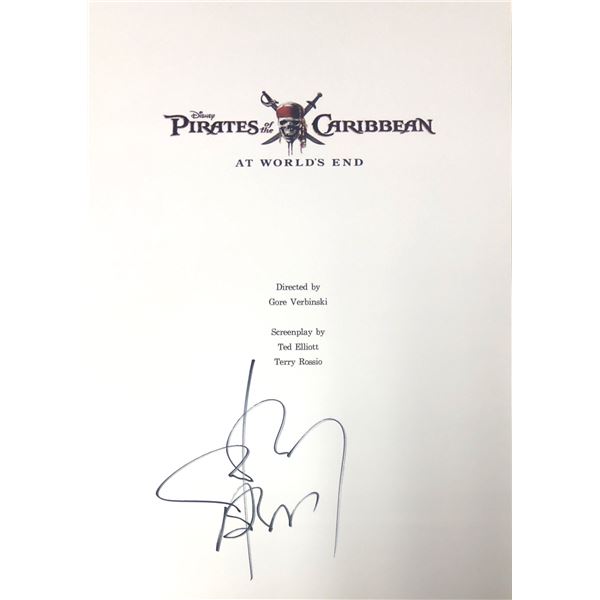 Autograph Signed Pirate of Caribbean Script Cover