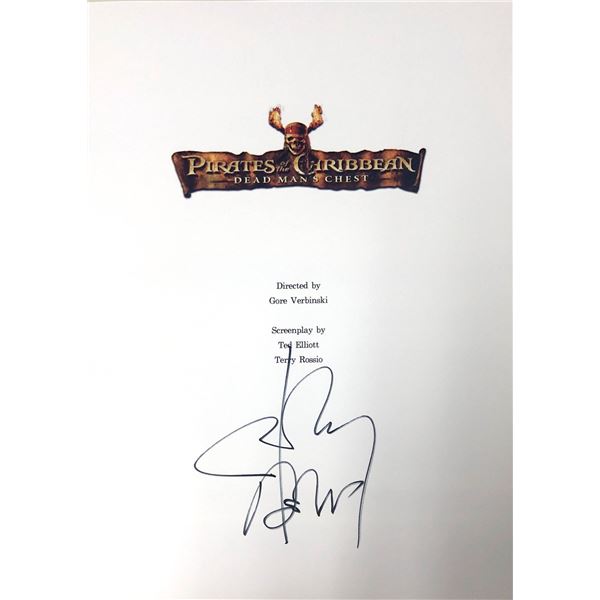 Autograph Signed Pirate of Caribbean Script Cover