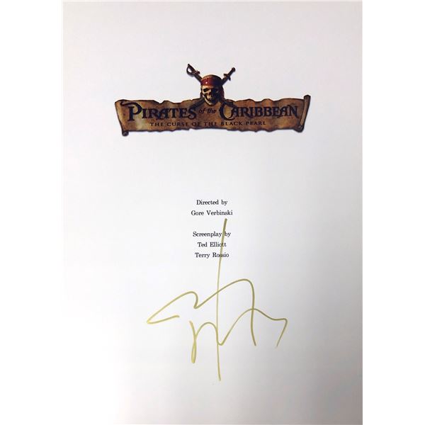 Autograph Signed Pirate of Caribbean Script Cover