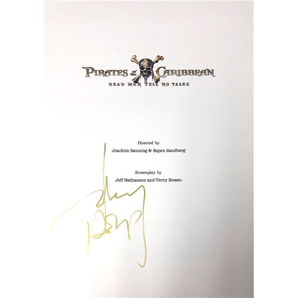 Autograph Signed Pirate of Caribbean Script Cover