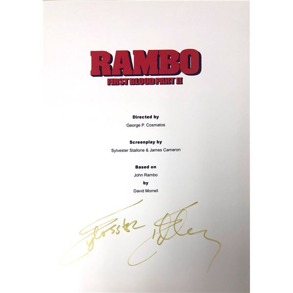 Autograph Signed Rambo Script Cover