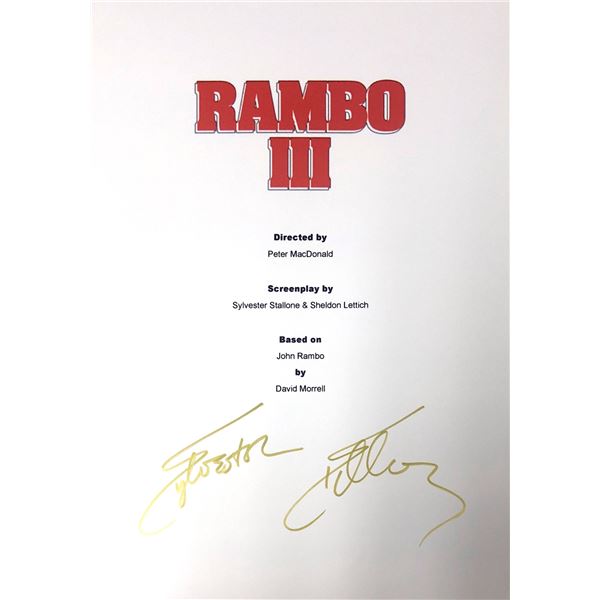 Autograph Signed Rambo Script Cover