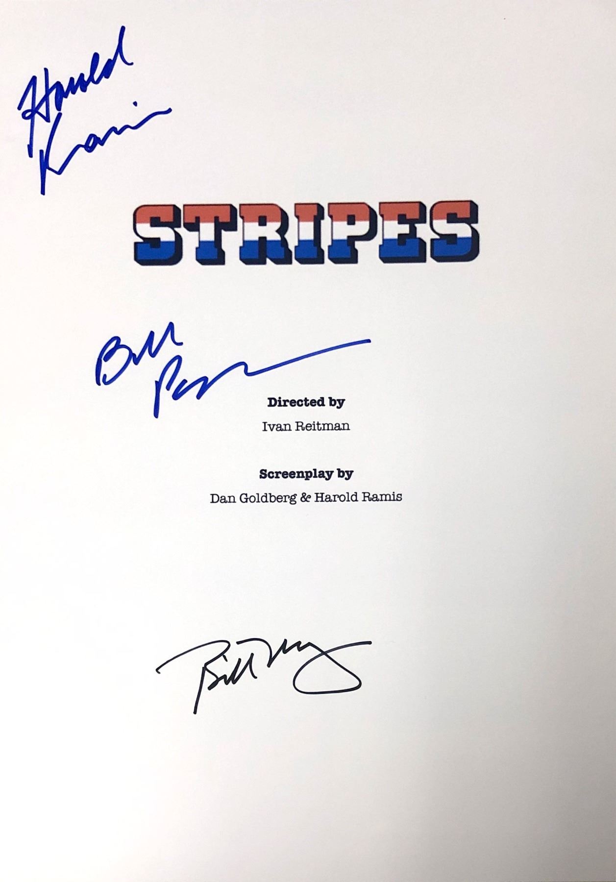 Autograph Signed Stripes Script Cover