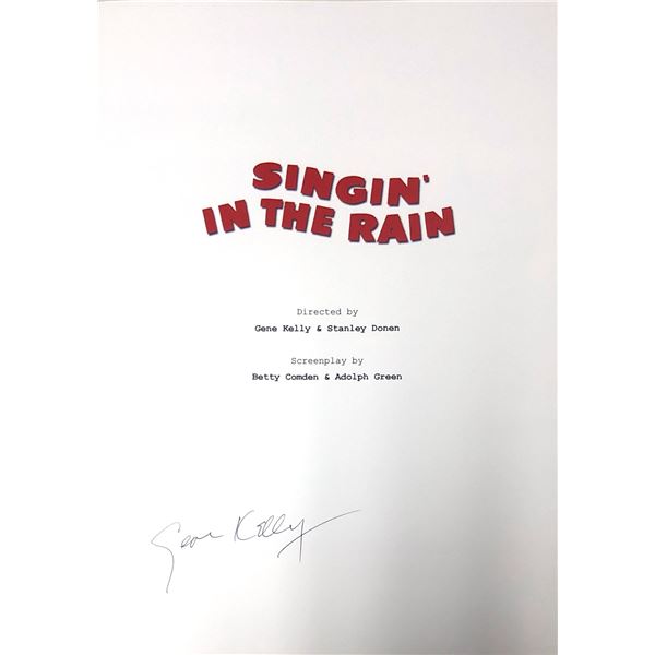 Autograph Signed Singing In the Rain Script Cover