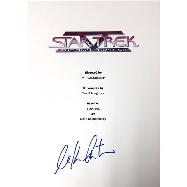 Autograph Signed Star Trek Final Frontier Script Cover