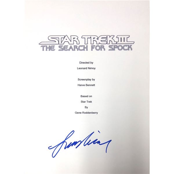 Autograph Signed Star Trek Search For Spock Script Cover