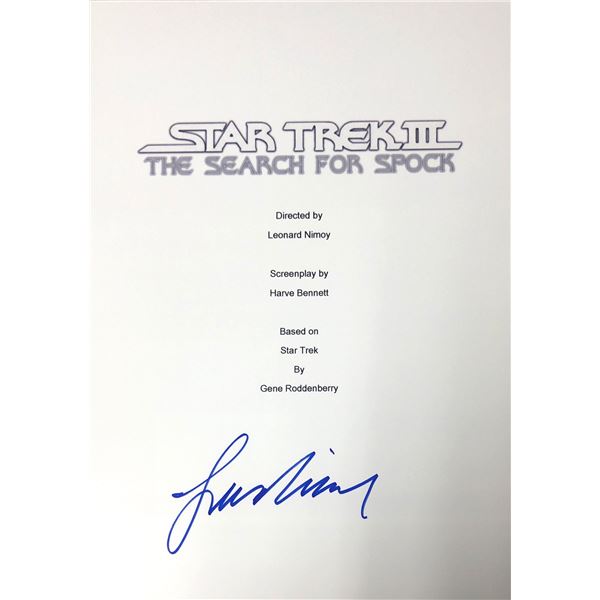 Autograph Signed Star Trek Search For Spock Script Cover