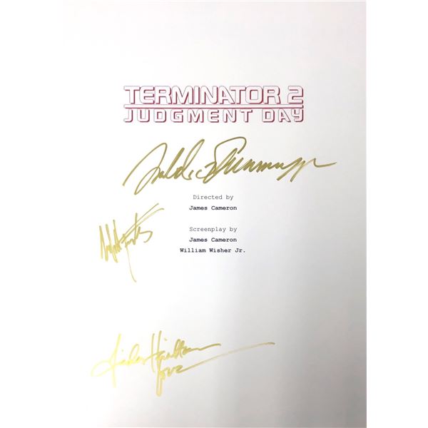 Autograph Signed Terminator Judgment Day Script Cover