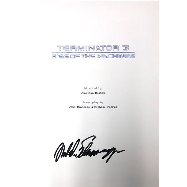 Autograph Signed Terminator Rise of Machines Script Cover
