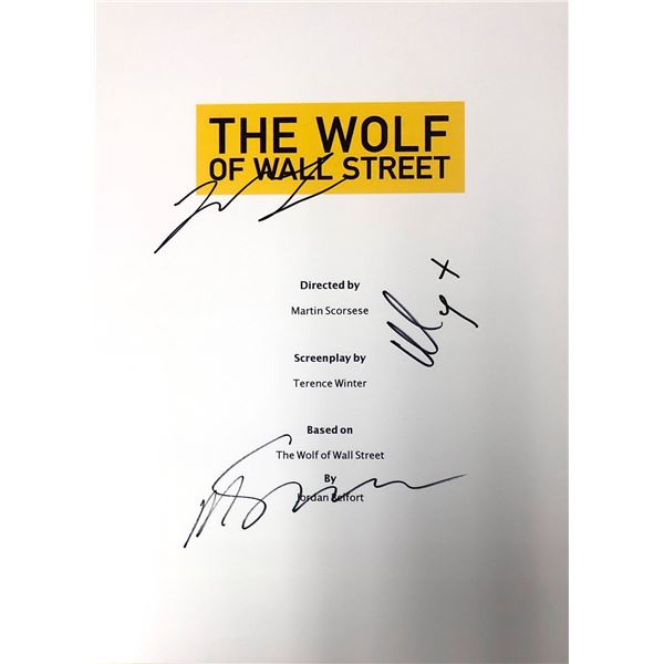 Autograph Signed Wolf of Wall Street Script Cover