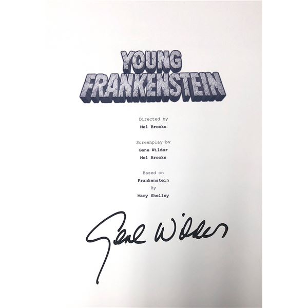 Autograph Signed Young Frankenstein Script Cover