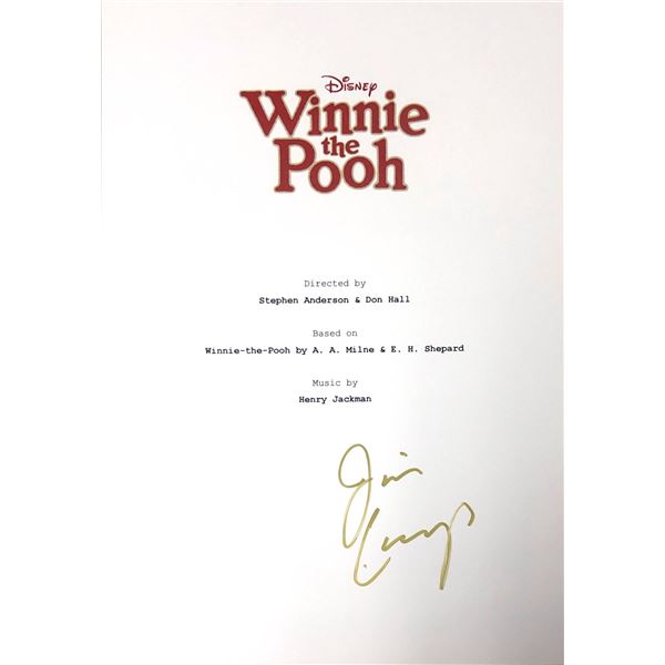 Autograph Signed Winnie the Pooh Script Cover