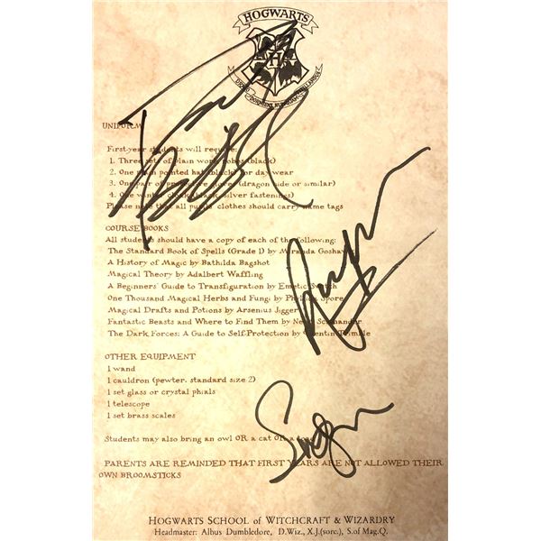 Autograph Signed Harry Potter Prints