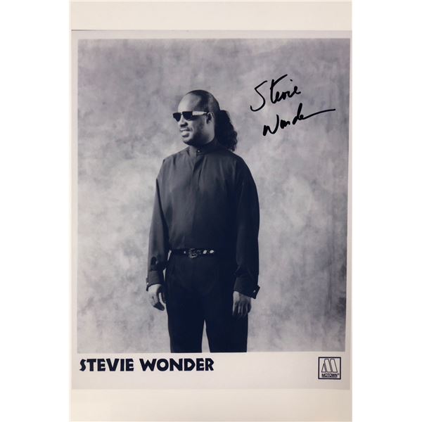 Sevie Wonder Signed Photo