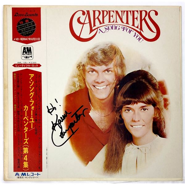 Karen Carpenters Autographed Signed A Song For You Vinyl