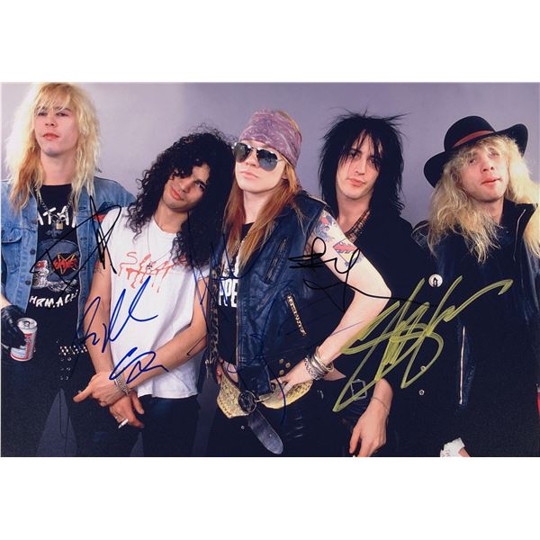 Guns N Roses Steven Adler Slash Photo Signed