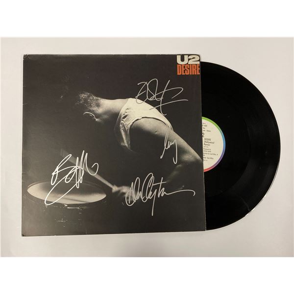 Autograph Signed U2 Desire Vinyl