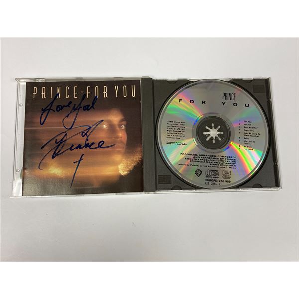 Autograph Signed Prince For You CD