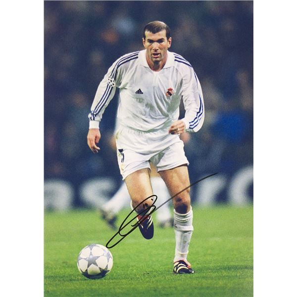 Zinedine Zidane Signed Photo