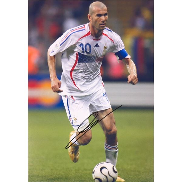 Zinedine Zidane Signed Photo