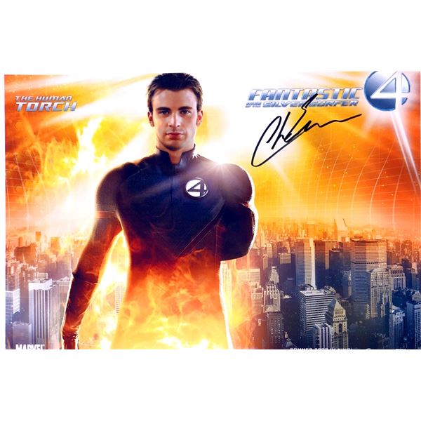 Chris Evans Autograph Signed Fantastic 4 Photo