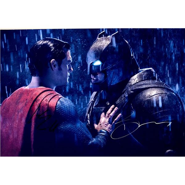 Ben Affleck Autograph Signed Batman Superman Photo