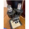 Image 4 : ANTIQUE BAUSCH AND LOMB BINOCULAR MICROSCOPE WITH WOOD BOX AND KEY