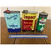 Image 1 : LOT OF 3 OIL CANS PYROIL IMPACT TUMPLER