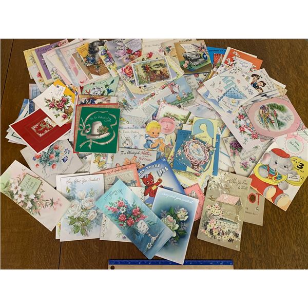 LARGE LOT OF USED VINTAGE OCCASION CARDS