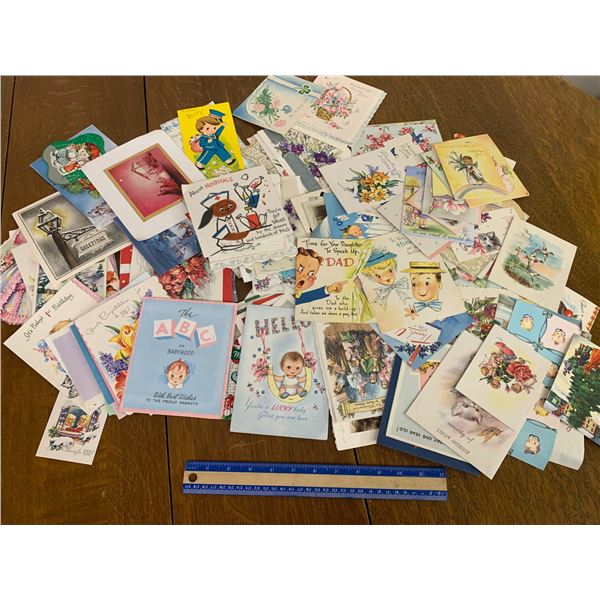 LARGE LOT OF USED VINTAGE OCCASION CARDS