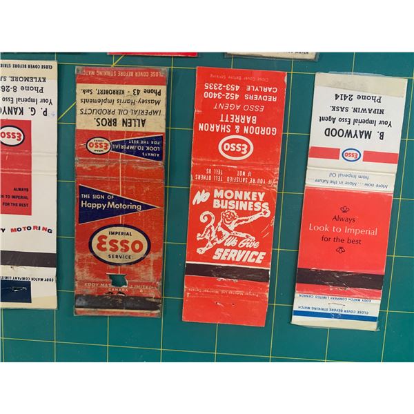 LOT OF VINTAGE GAS AND OIL ADVERTISING MATCH BOOK COVERS ROYALITE