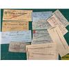 Image 1 : LOT OF OLD CHEQUES ONE PAID TO HART PARR