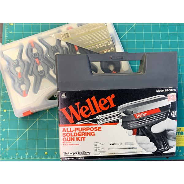 WELLER SOLDERING KIT AND 17 PIECE CLAMPS SET BOTH NEW