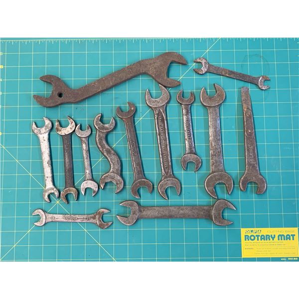 LOT OF ANTIQUE WRENCHES YAMAHA DELAVAL AND MORE