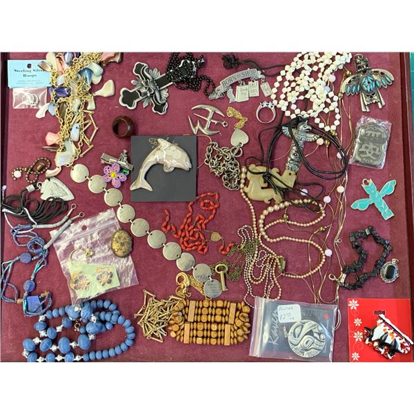 MISC JEWELRY LOT VINTAGE ESTATE COSTUME ETC