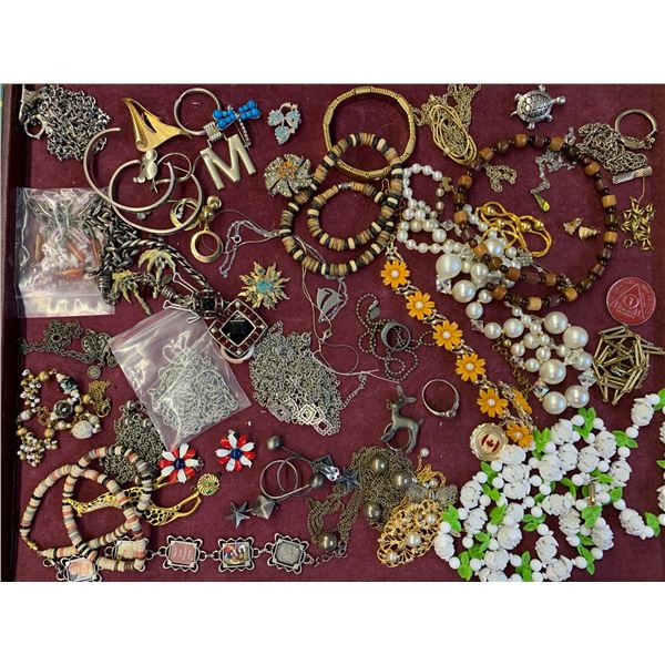 MISC JEWELRY LOT VINTAGE ESTATE COSTUME ETC