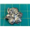 Image 1 : LARGE STERLING SILVER FLOWER BROOCH