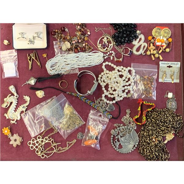 MISC JEWELRY LOT VINTAGE ESTATE COSTUME ETC