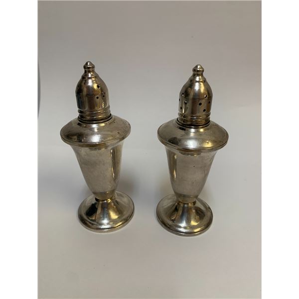 VINTAGE DUCHIN STERLING SILVER WEIGHTED SALT AND PEPPER SHAKERS