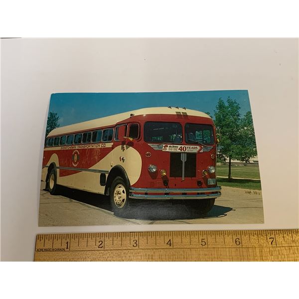 OVERSIZED VINTAGE STC SASKATCHEWAN TRANSPORTATION CO POST CARD