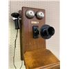 Image 6 : ANTIQUE NORTHERN ELECTRIC OAK WALL PHONE