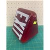 Image 1 : VINTAGE TRIANGLE RUBY RED EXIT SIGN LIGHT COVER 6 3/4"