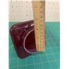 Image 5 : VINTAGE TRIANGLE RUBY RED EXIT SIGN LIGHT COVER 5"