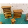 Image 2 : LOT OF HOME-MADE WOODEN DOLL FURNITURE SOME BROKEN