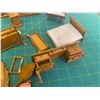 Image 4 : LOT OF HOME-MADE WOODEN DOLL FURNITURE SOME BROKEN