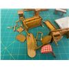 Image 5 : LOT OF HOME-MADE WOODEN DOLL FURNITURE SOME BROKEN