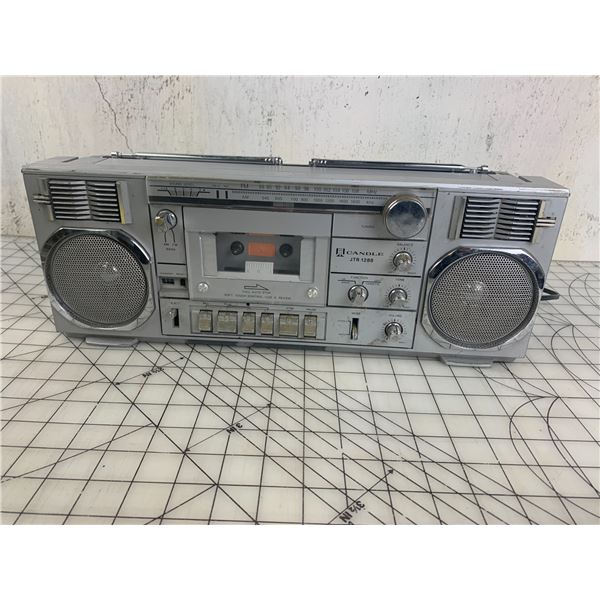 VINTAGE CANDLE TAPE PLAYER RADIO BOOM BOX POWERS ON