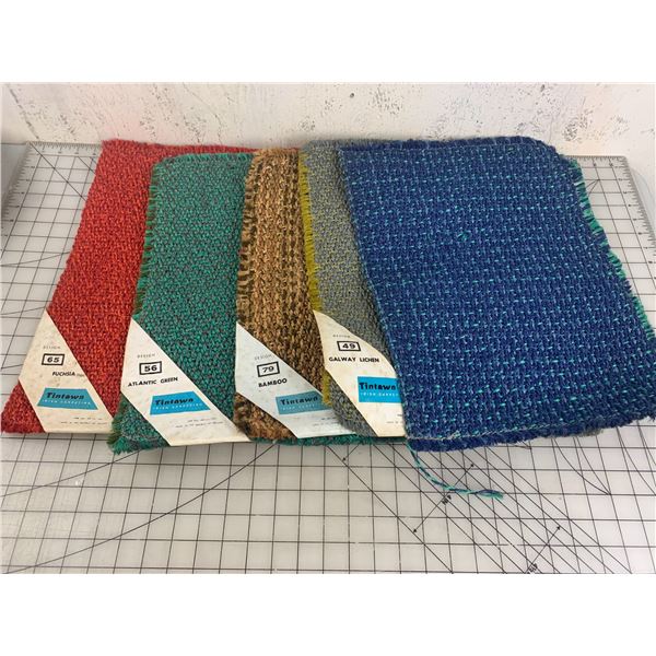 LOT OF VINTAGE CARPET SAMPLES