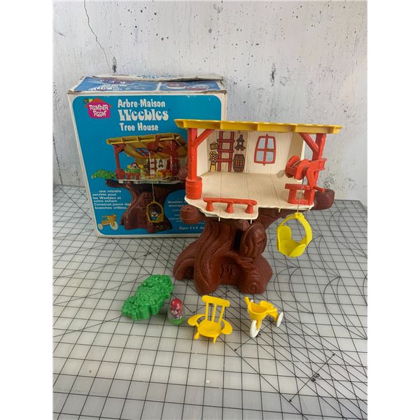 VINTAGE ROMPER ROOM WEEBLES TREE HOUSE TOY WITH BOX